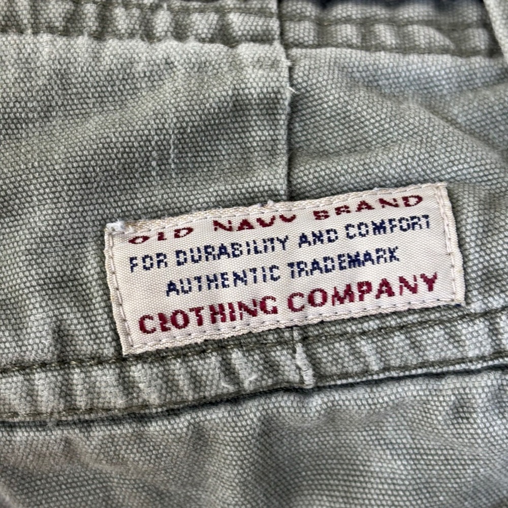 Old‎ Navy VTG Khakis Mens 34x32 Green Canvas Chino Pants Straight Rugged *Flaw - Picture 8 of 12